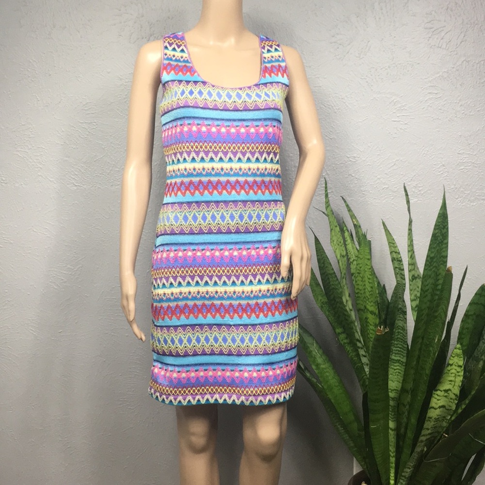 Chelsea & Violet Multicolored Embroidered Dress M